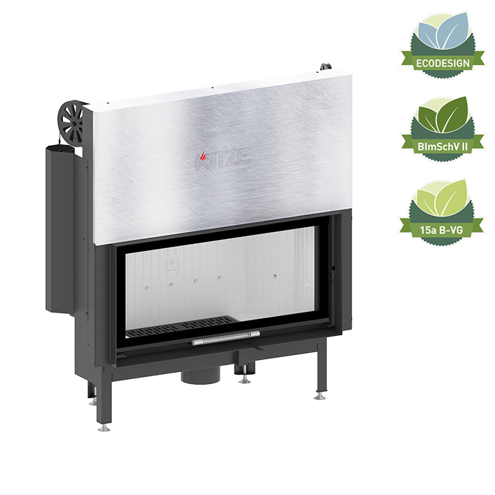 Zestaw kominek powietrzny stalowy KRATKI LUCY BLACK 12 kW Ø 200 z akcesoriami HITZE ALBERO AL19GH kominek fireplace DECOR 2 - Zestaw kominek powietrzny stalowy KRATKI LUCY BLACK 12 kW Ø 200 z akcesoriami